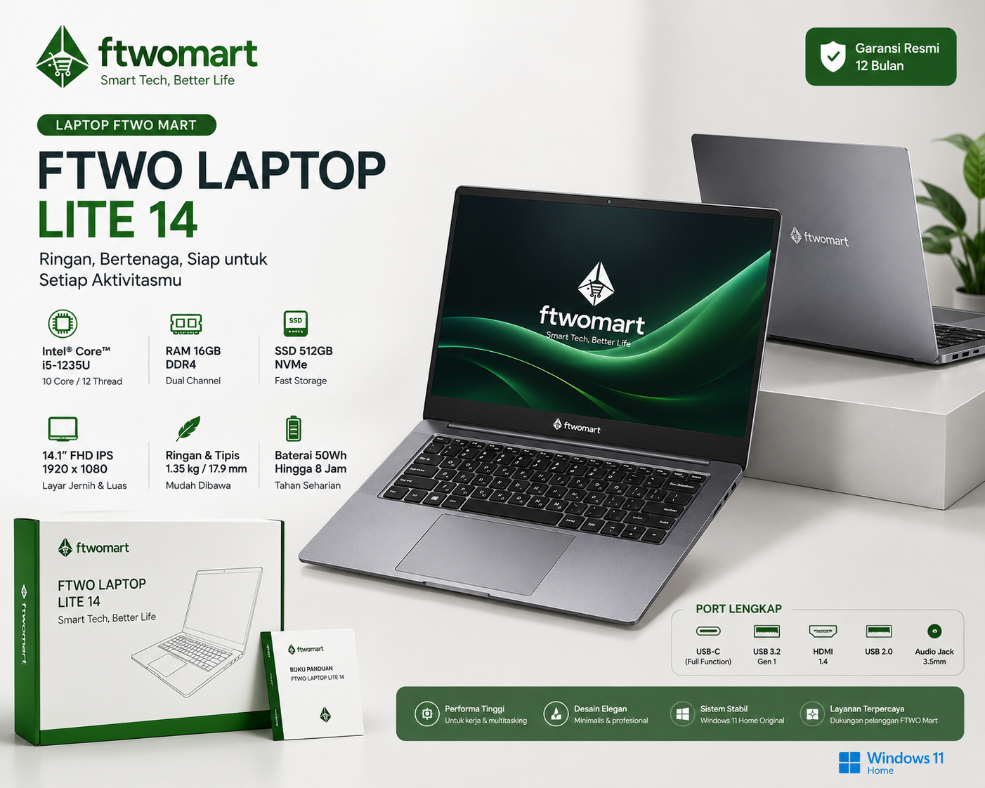 FTWO LAPTOP LITE 14 | 16/512GB