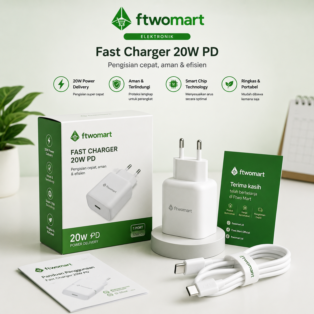 Fast Charger 20W PD | By Ftwo Mart
